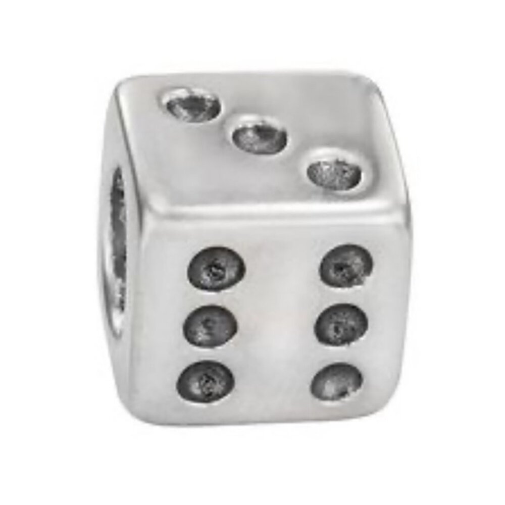 Pandora Retired Lucky Dice Silver Charm